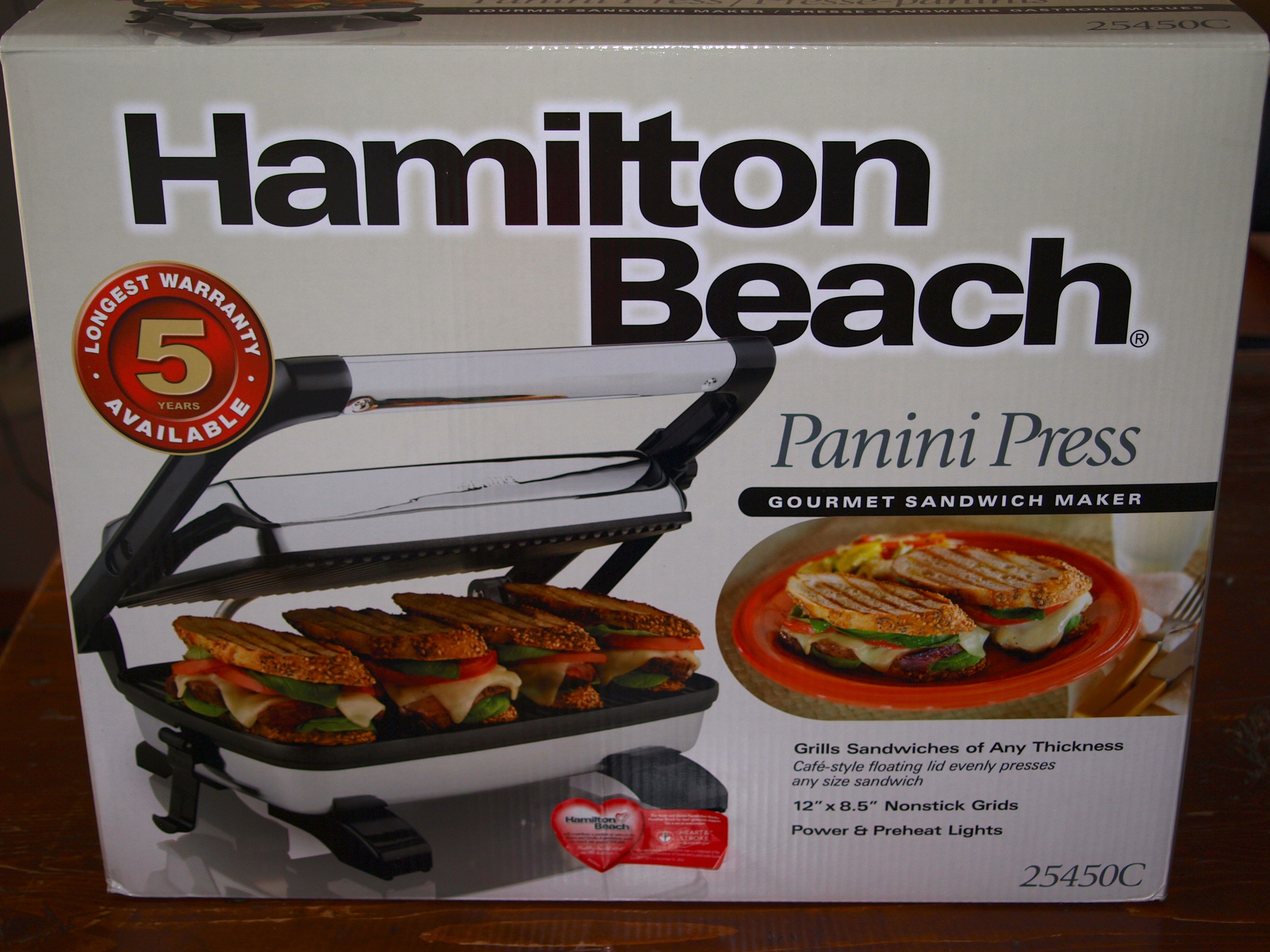 Hamilton Beach Panini Press Sandwich Maker - 254: Target