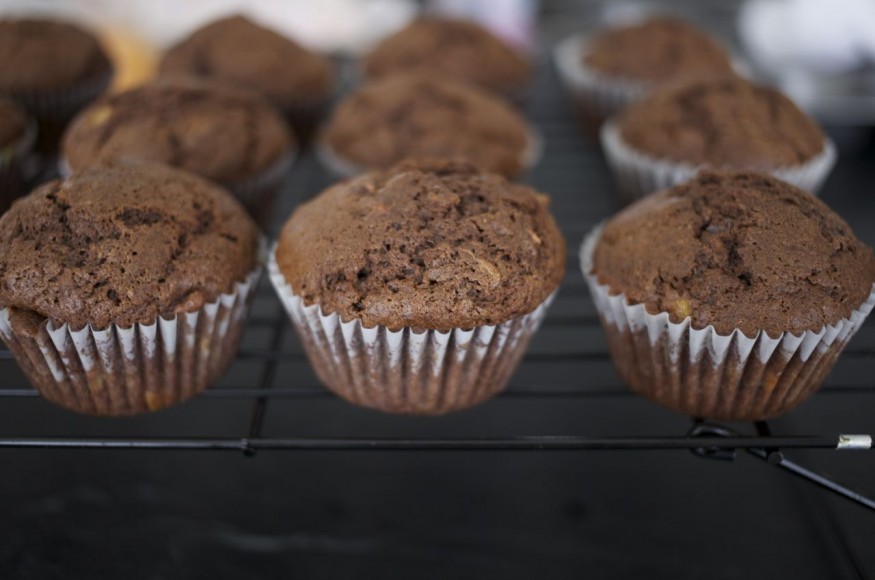 chocolate banana muffins