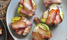 Bacon Wrapped Goat Cheese Avocado Appetizer