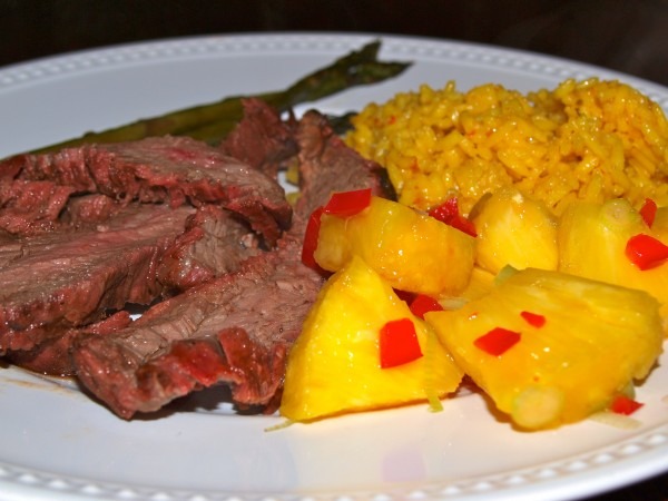 VH Tandoori Steak and Pineapple Salsa