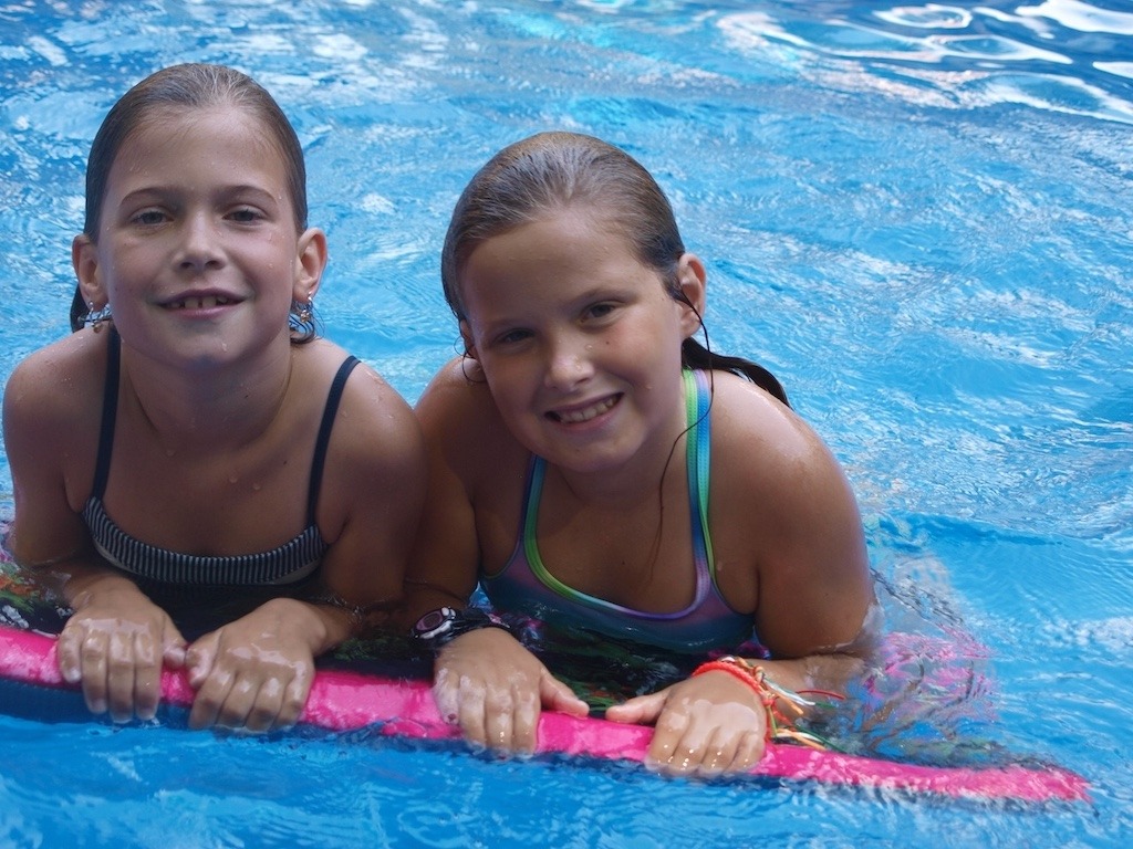Kids having fun at a pool party