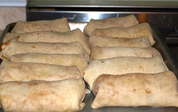 burritos ready to be frozen