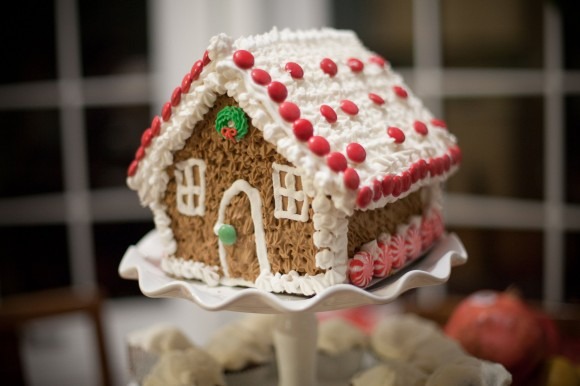 fancy gingerbread house