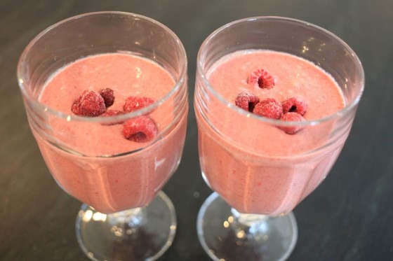 nutella raspberry smoothie