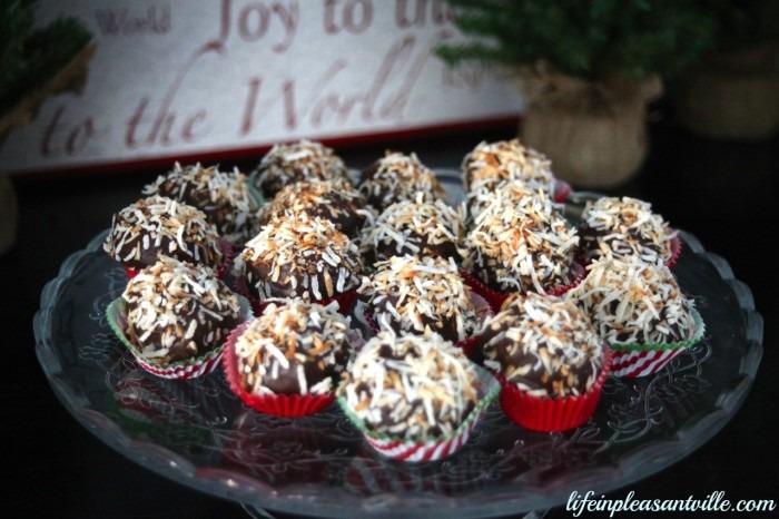 chocolate coconut snowballs