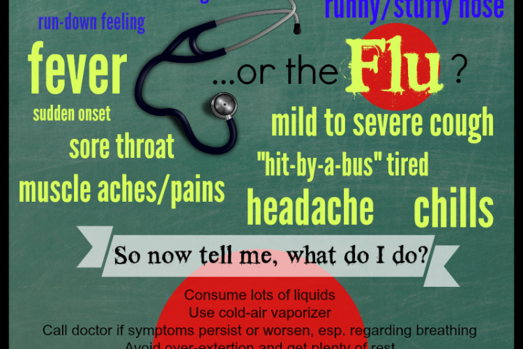COld and Flu symptom chart