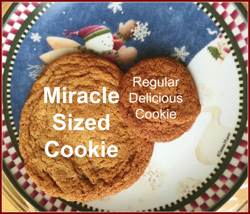 best ginger crinkle cookies, Two sizes of ginger crinkle cookies