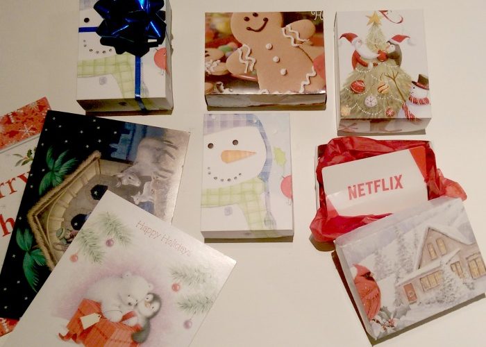 Up-cycling Old Christmas Cards into Small Gift Boxes
