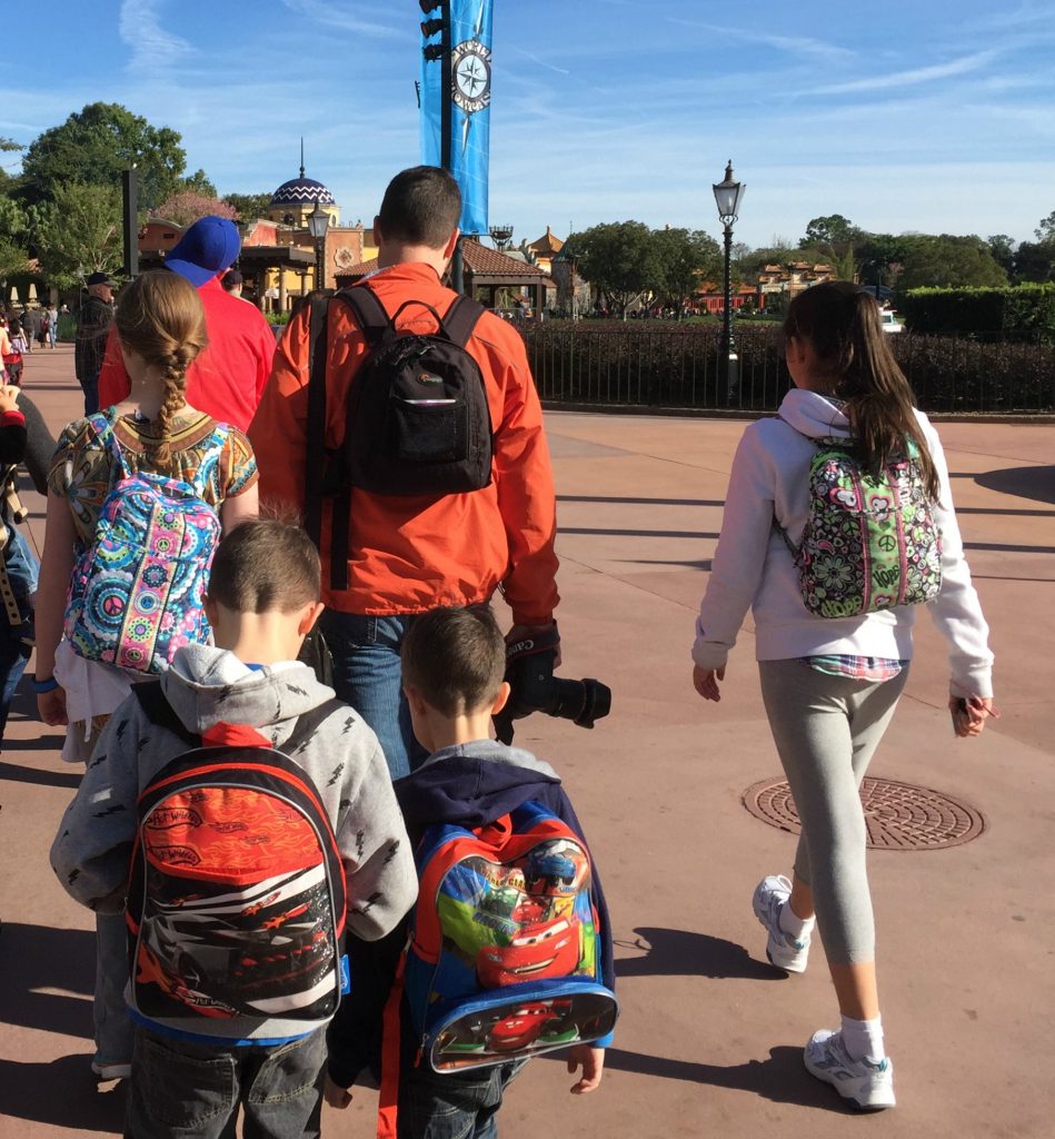 Disney World on a Budget, Backpacks, pack snacks, carry water