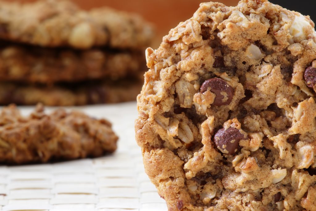 The Definitive Oatmeal Cookie Fresh baked chocolate chip oatmeal cookie.