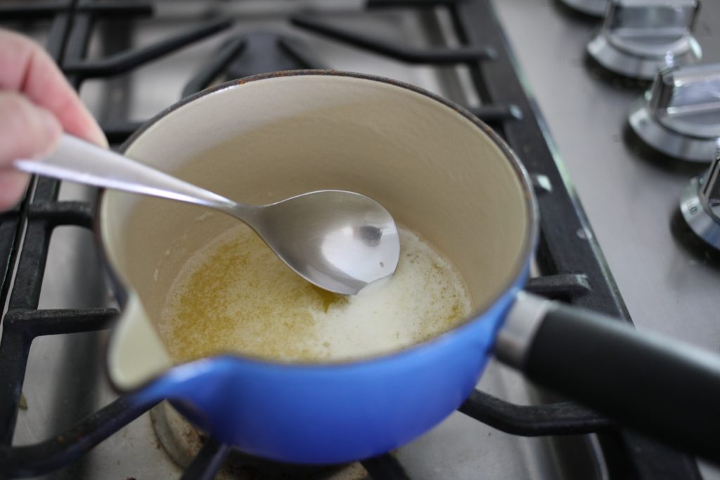 Clarifying Butter for Dutch Baby Recipe