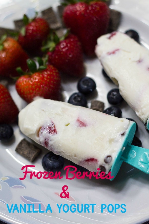 Frozen Berries and Vanilla Yogurt Pops