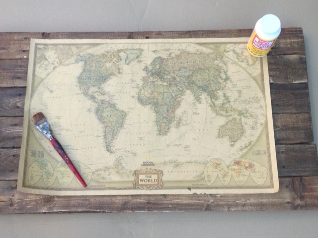 I'm not about to tell you that there's isn't planning and commitment necessary to make the vintage map on wood project, but the results will be worth it. And the steps are simple to follow Step 5