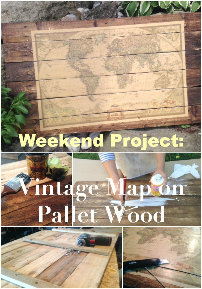 I'm not about to tell you that there's isn't planning and commitment necessary to make the vintage map on wood project, but the results will be worth it. And the steps are simple to follow map collage text