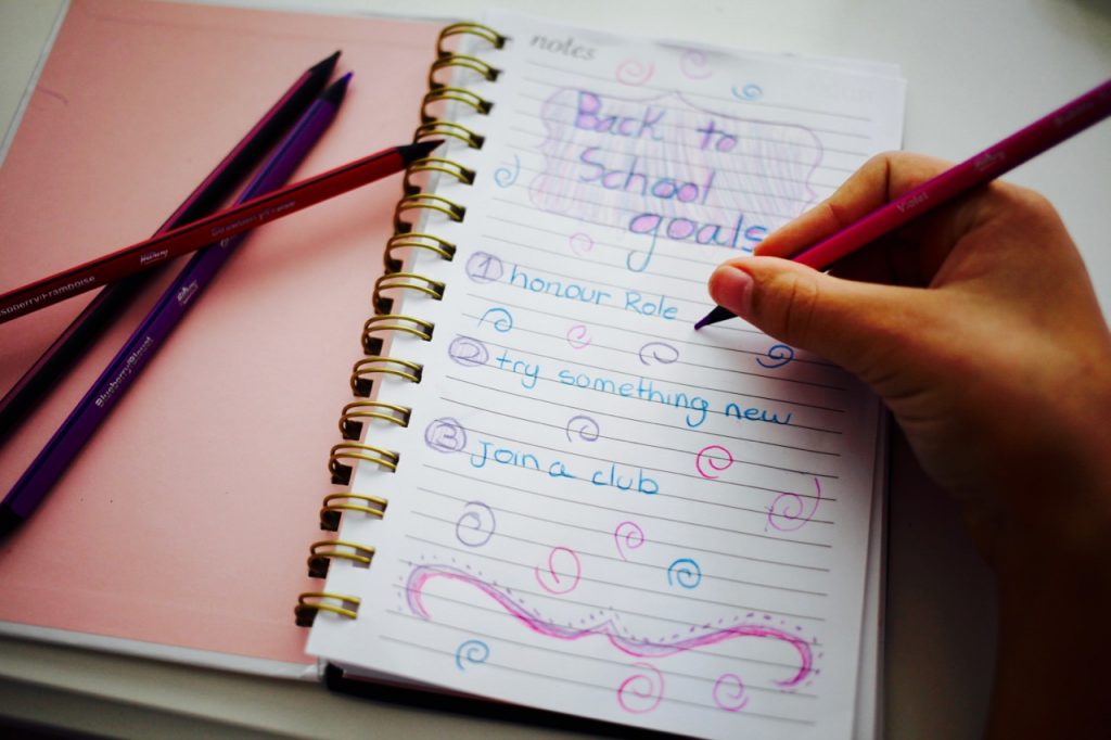 preparing teens for back to school, setting goals