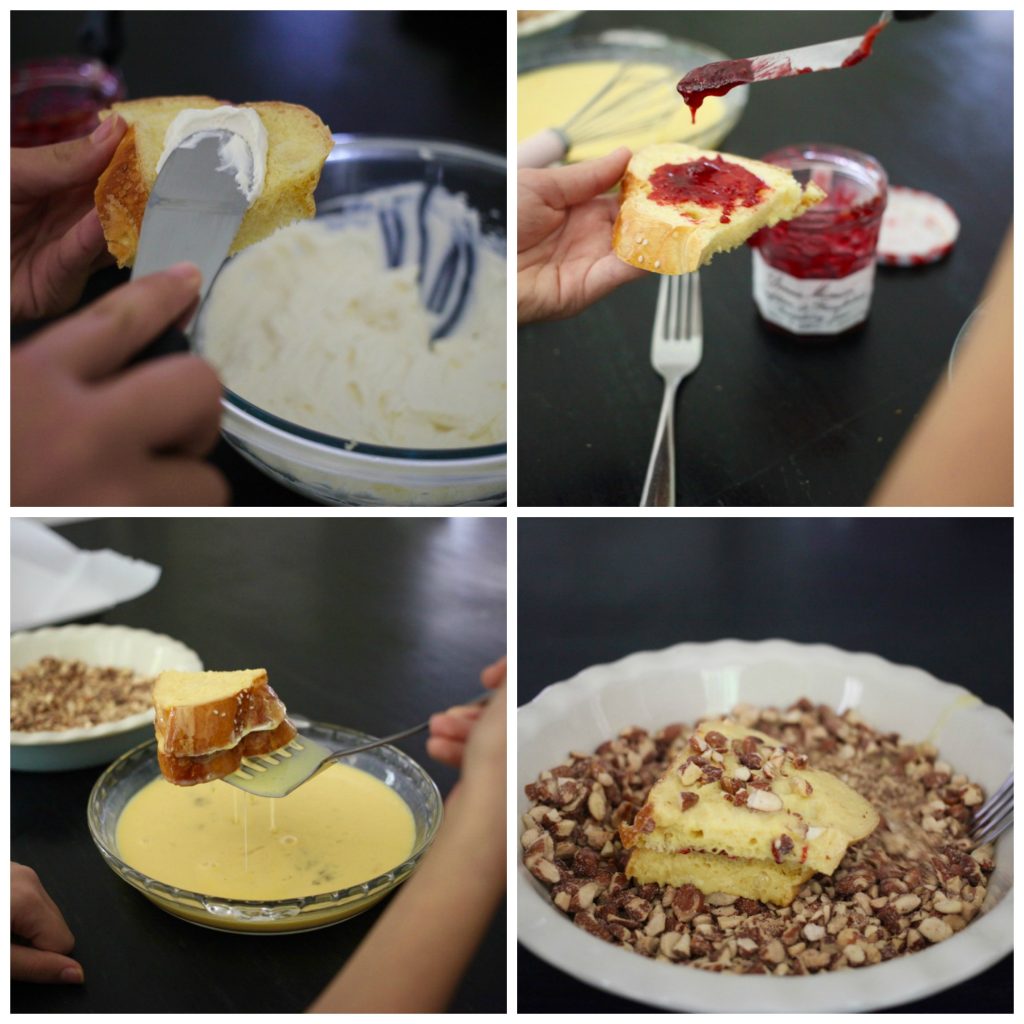 Preparing freezer french toast