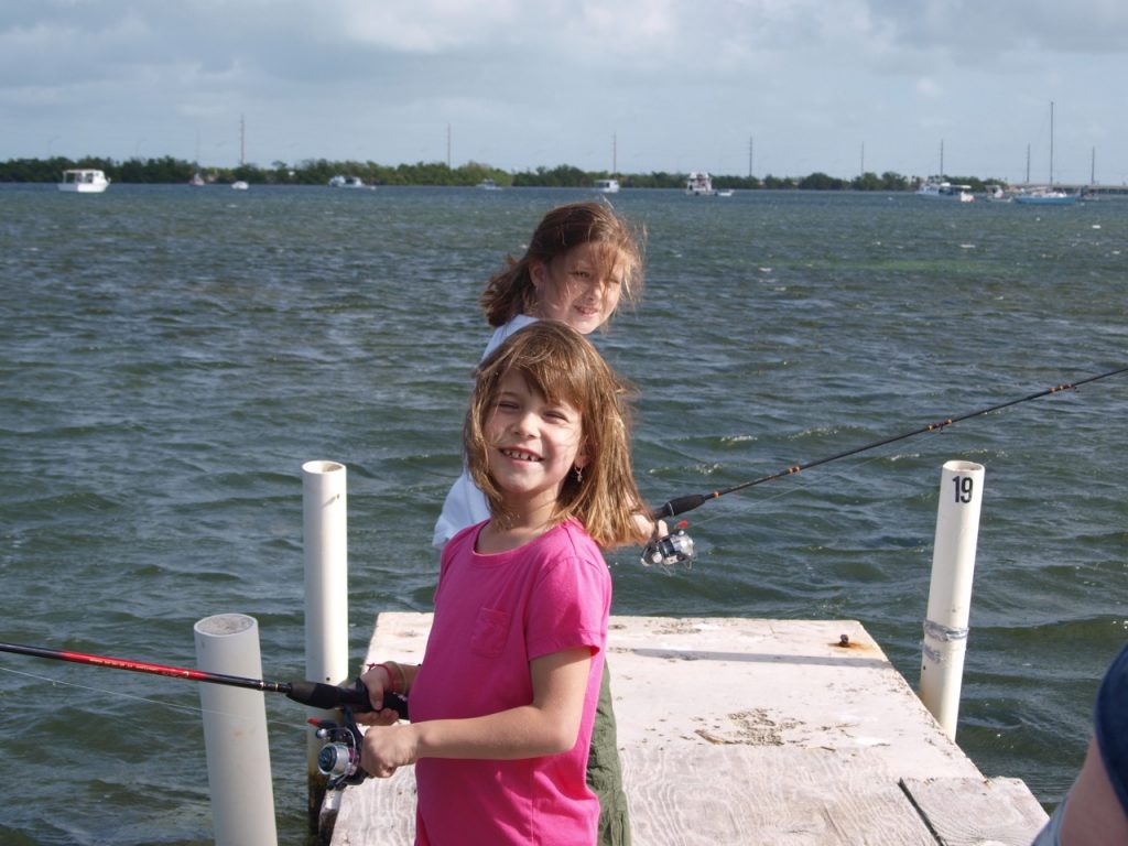 RV escape, fishing in RV park, Florida Keys, Boyd's Campground Keys