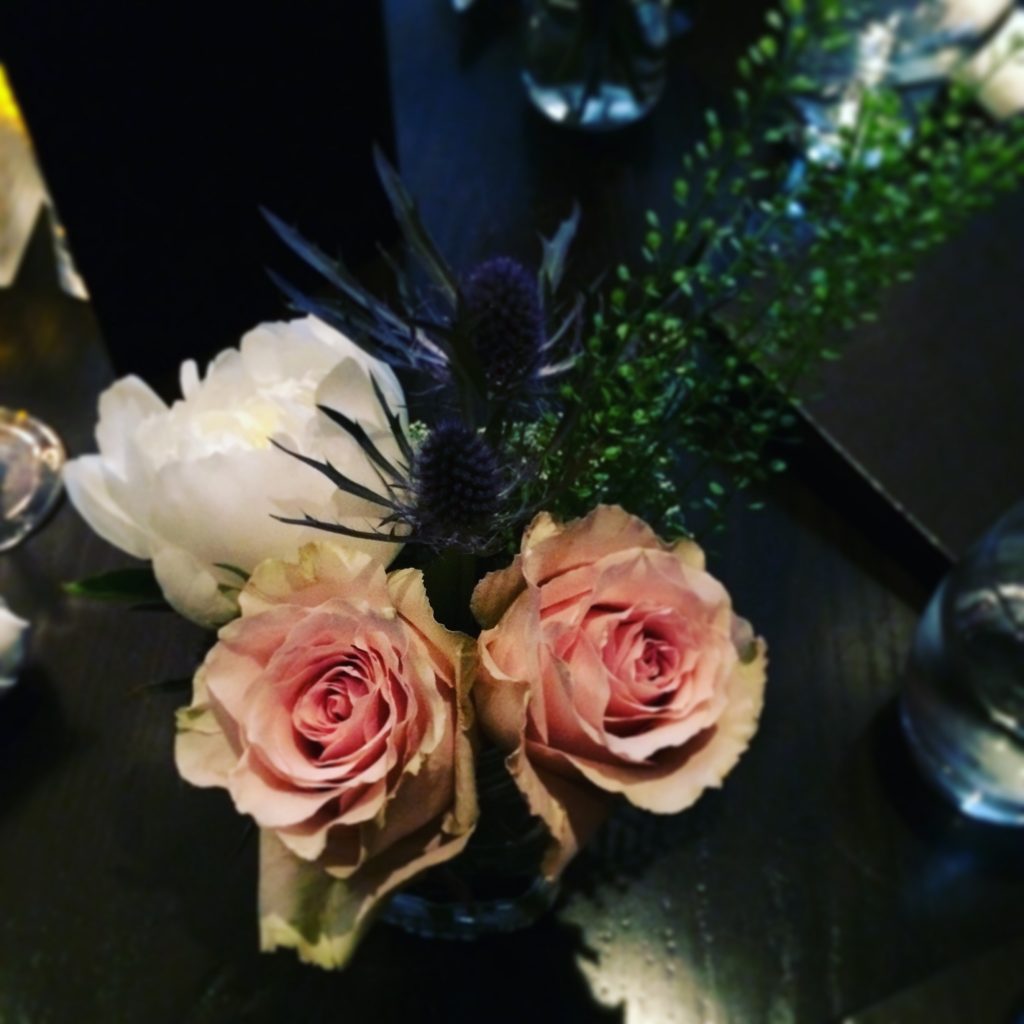 The Keg, flowers on the table, mother's day dinner