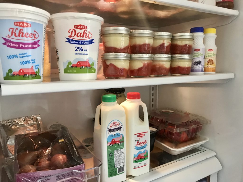 strawberry rhubarb yogurt, hans dairy