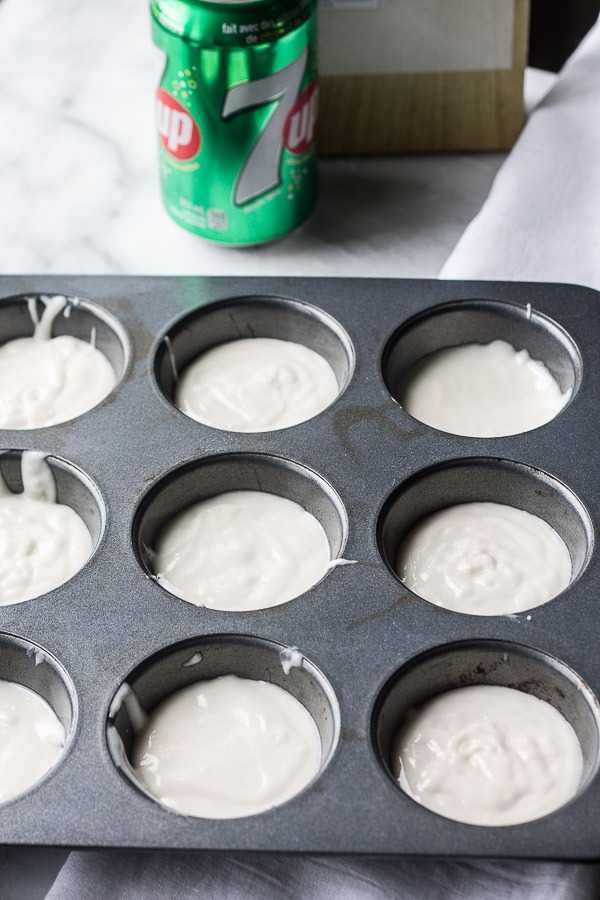 Cupcakes ready for the oven with just two ingredients