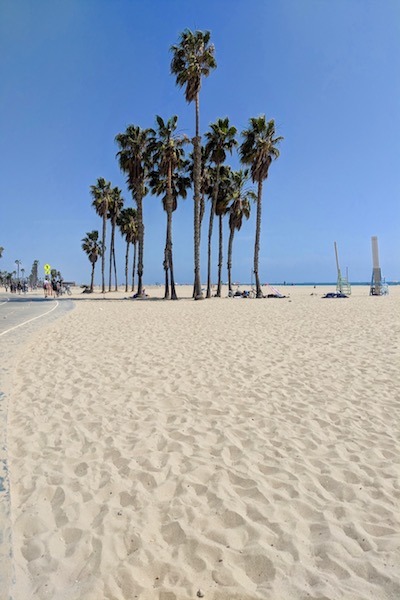 red eye out of lax, santa monica beach