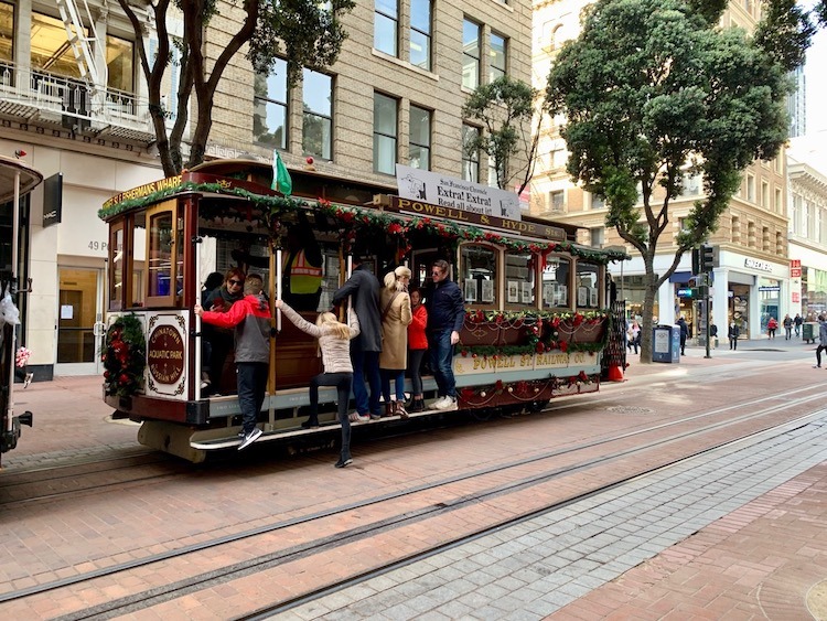 stuck in San Francisco, trolley car, Powell street, CityPASS 