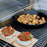 cedar planked brie on the barbecue