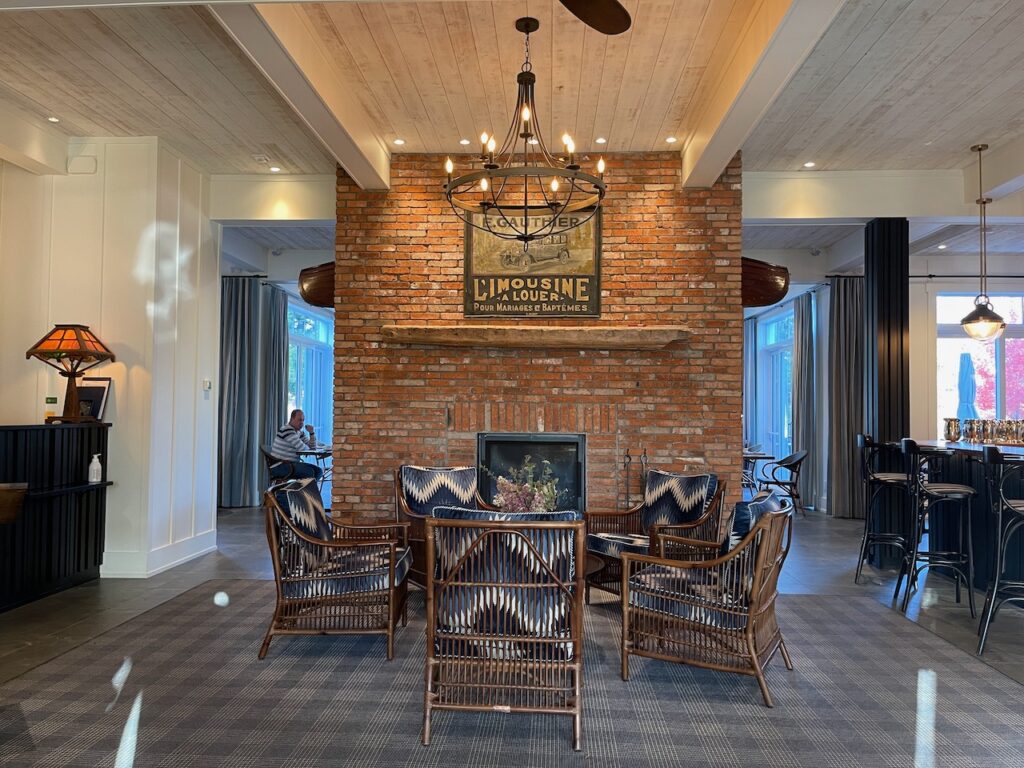 Lobby of Maison McGowan located in Quebec's Eastern Townships