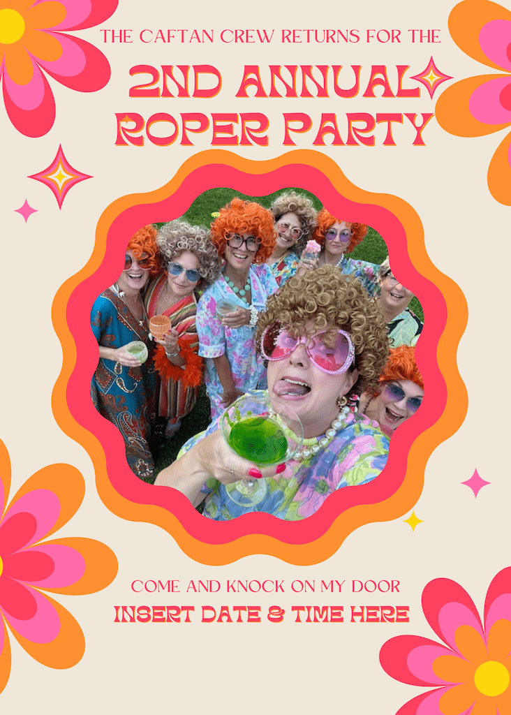 Mrs. Roper Party Invite inspiration