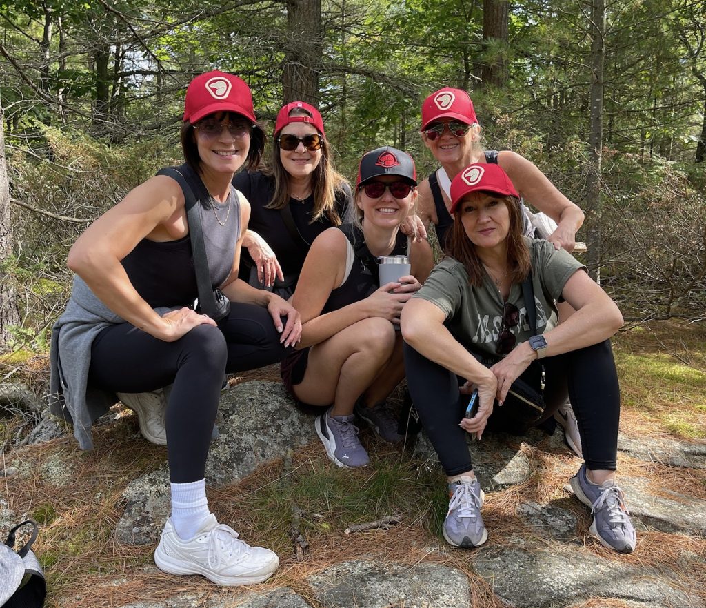 Girls camping in Ontario