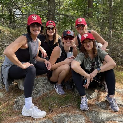 Girls camping in Ontario