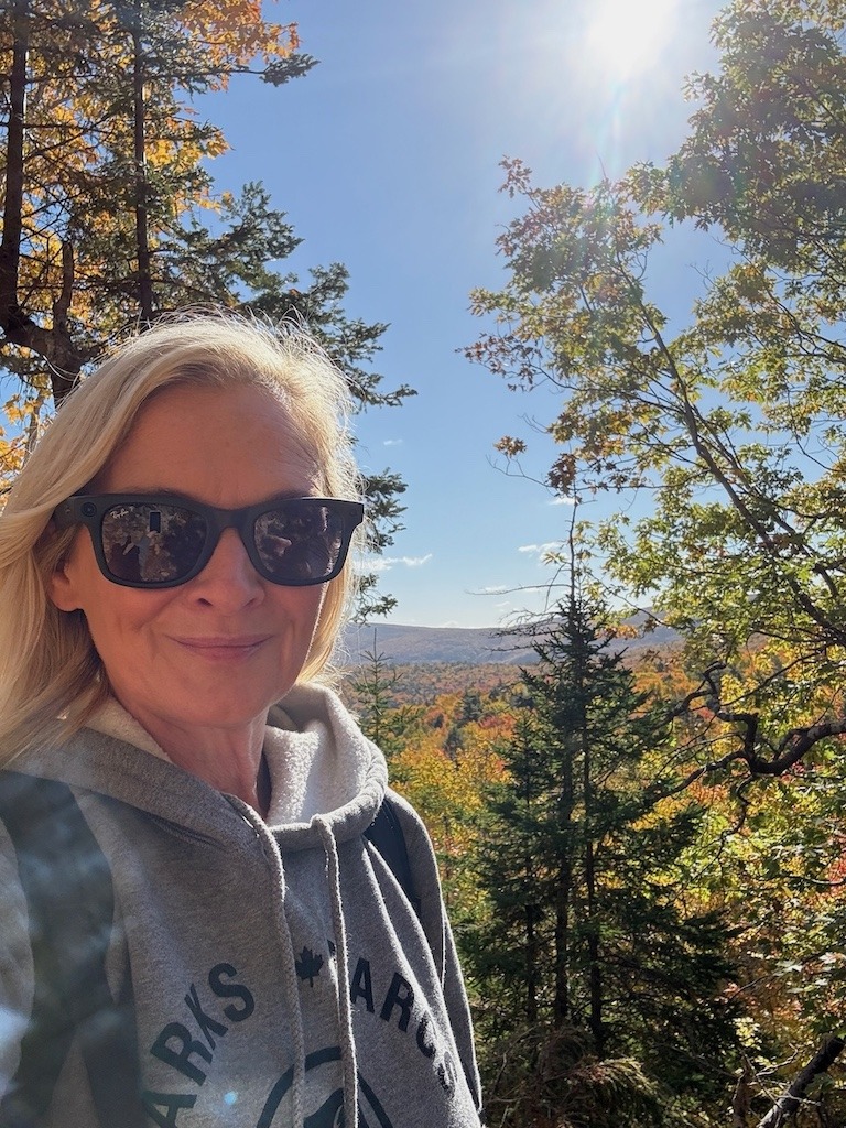 Hiking up Franey Mountain wearing Parks Canada hoodie under the Canada Strong Pass program