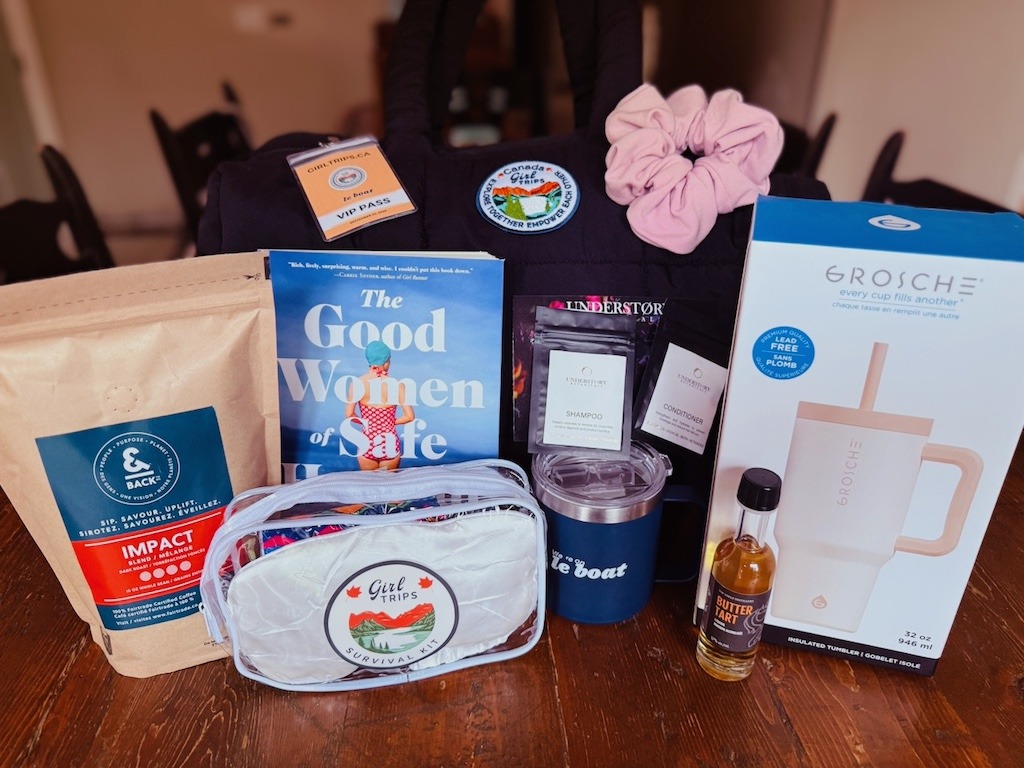 Canadian ethical brands on display on a table