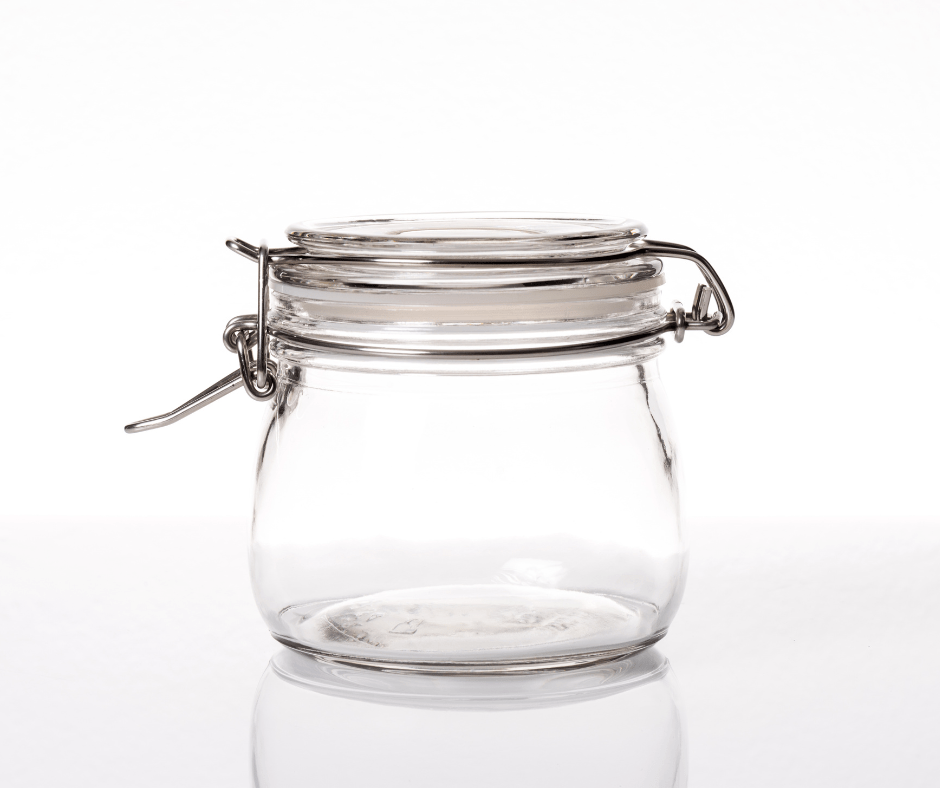 Pretty thrifted glass jars for homemade gifts
