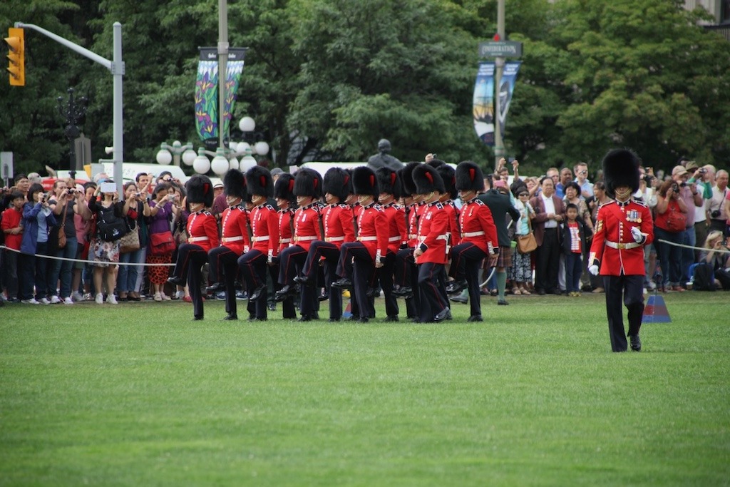 Americans visiting Canada can catch the Changing of the Guard on Parliament Hill in Ottawa all summer long.
