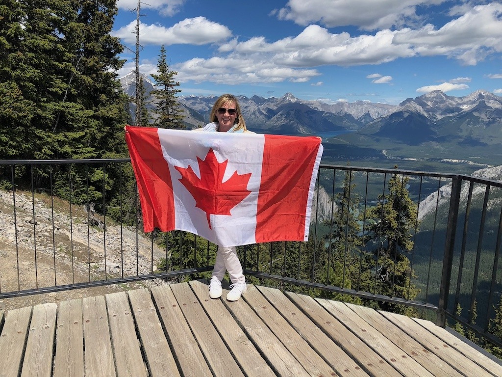 Americans visiting Canada will find landscapes like this in Banff National Park, Alberta.