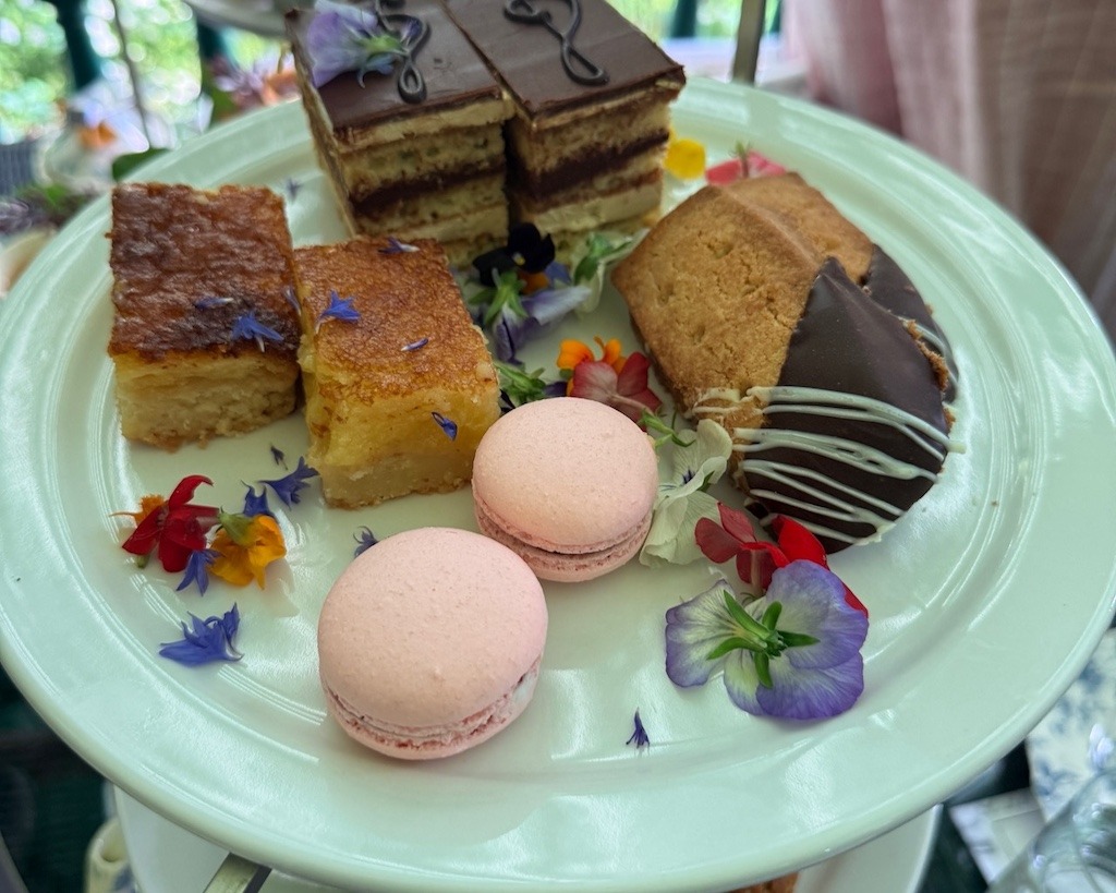 Tea on the Veranda at Laurier House Ottawa sweet tier with macaroons