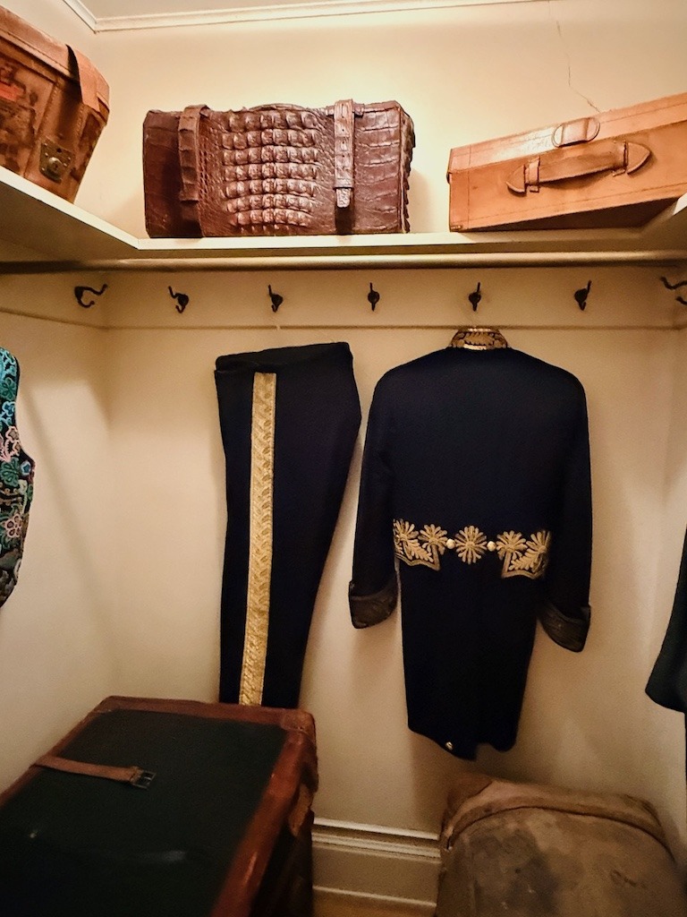 Prime ministerial dress uniform and crocodile leather luggage at Laurier House Ottawa