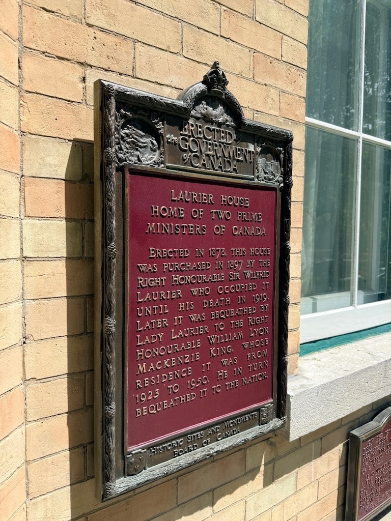 Historic Sites and Monuments Board of Canada plaque at Laurier House Ottawa