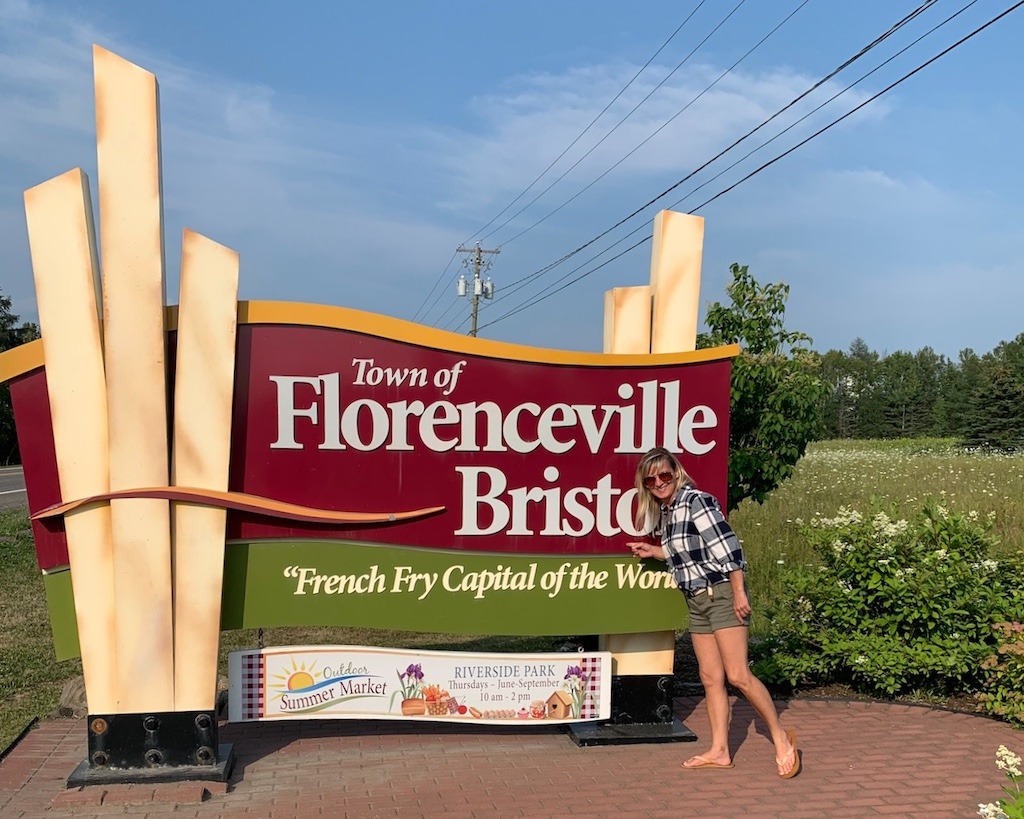 Town of Florenceville-Bristol sign, French Fry Capital of the World