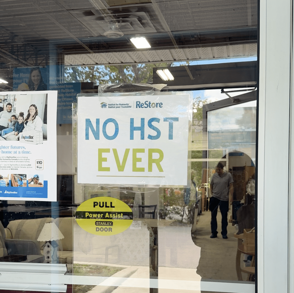 No HST at Habitat ReStore Ottawa